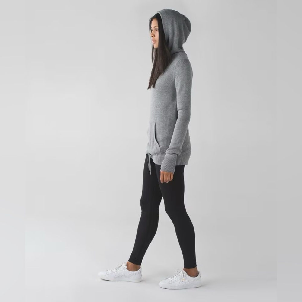Lululemon CASHMERE Sweet Savasana Pullover Heathered Medium Grey Sweater 6 small - Picture 5 of 13